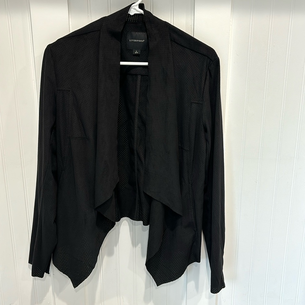 Liverpool Suede Draped Cardigan